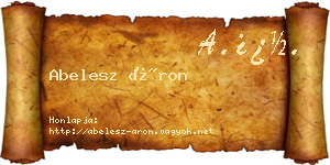 Abelesz Áron névjegykártya