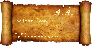Abelesz Áron névjegykártya